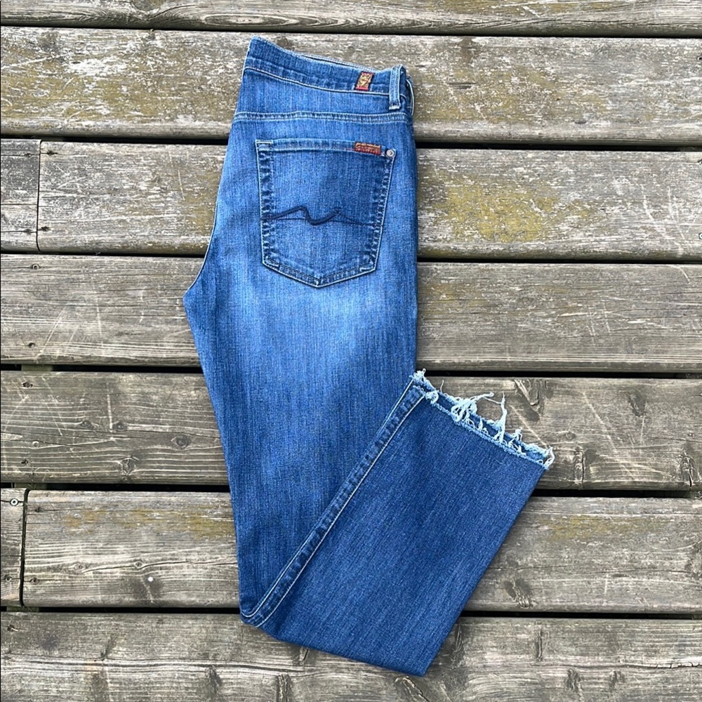 7 For All Mankind Slimmy Raw Hem Jeans Size 32